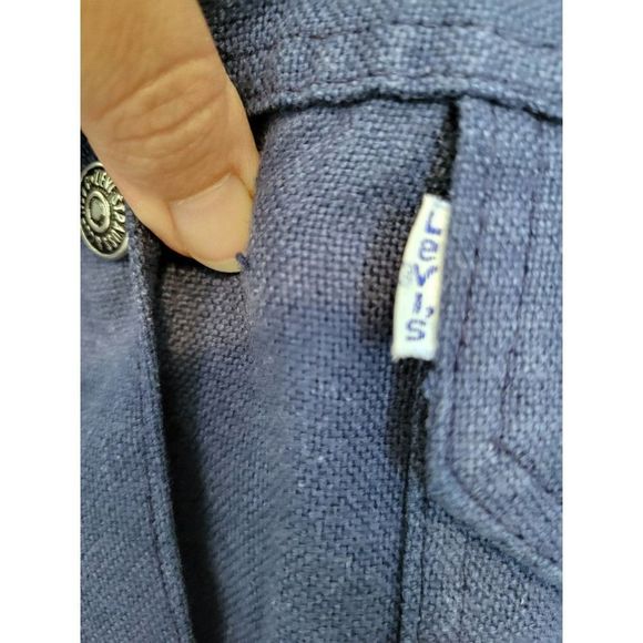 Vintage 60s 70s Levi's Jacket Button Down Navy Blue - Picture 7 of 11